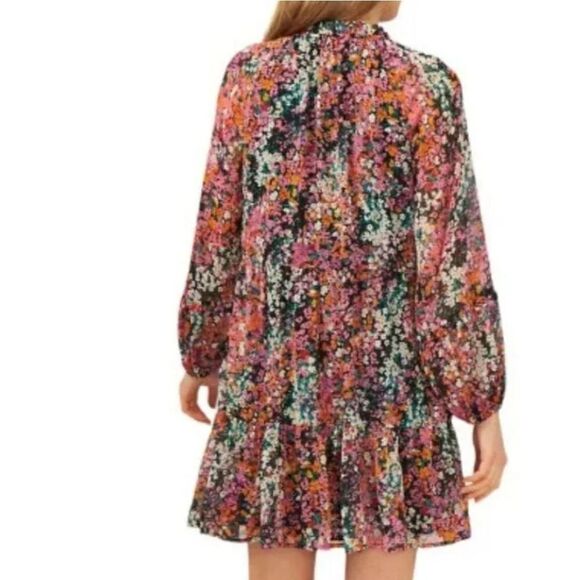 Vince Camuto Ladies Three Tier Mini Dress Black/Multi color - Picture 2 of 3